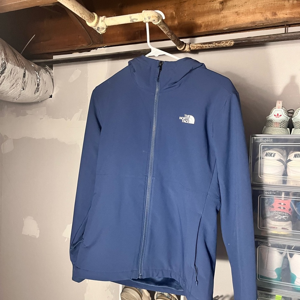 The North Face Blue Full-Zip Hoodie Windwall Jacket